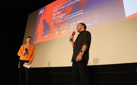 Michael Dämmig beim Screening seines Abschlussfilms »Bloom«