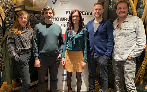 Behind-closed-doors Think Tank session with showrunners Marianne Wendt, Pedro Lopes, Teodora Markova, Mikko Pöllä and Franck Philippon.