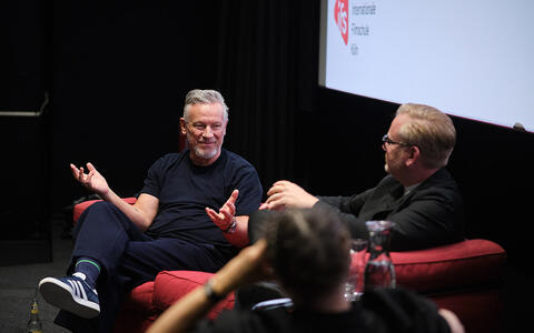 Produzent Otto Steiner (Gründer, Geschäftsführer & Produzent, Constantin Entertainment) und Volker Neuenhoff (Leiter Unterhaltung Deutsche Originals, Amazon Studios) 