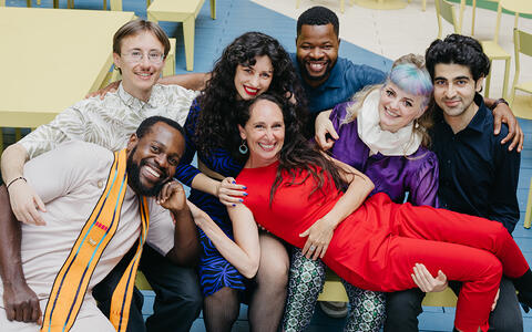 (f.l.t.r.) Pavel Sitnikov, Stefania Matache, Daniel Bangura, Laurien Michiels, Media Haqshenas, Gwamaka Mwabuka, Samar Nahas
