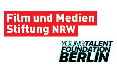 Logos der Film- und Medienstiftung NRW und der Young Talent Foundation Berlin
