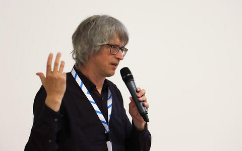 Joachim Friedmann beim Symposium »Storytelling/Transdisziplinär«