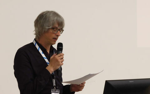 Joachim Friedmann beim Symposium »Storytelling/Transdisziplinär«