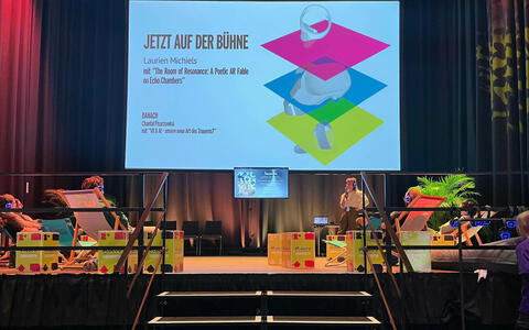  ifs Student Laurien Michiels presented her final project »The Room of Resonance« at the exhibition »XR for the people of Europe« at the Places Festival.