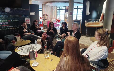 MA Serial Storytelling students at Series Mania Forum, Lille, ifs, filmschule