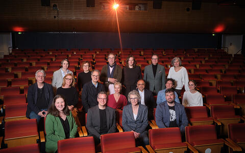 Gruppenfoto der Organisatoren des Programms im Filmforum