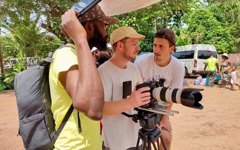 Filmteam dreht O Chale in Jamestown