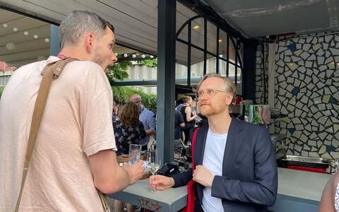 Get-together beim Abschluss des MA Serial Storytelling 2023