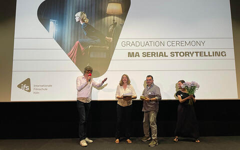 Zeugnisverleihung und Friends-Family-Pitch des MA Serial Storytelling 2023