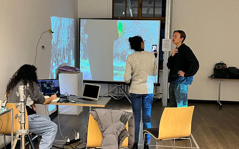 Following the presentations the students then exhibited their projects for curious onlookers and fellow students alike.