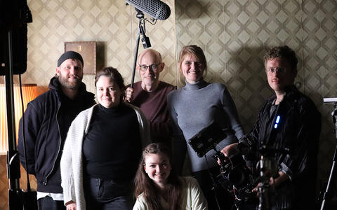 Das Filmteam am Set