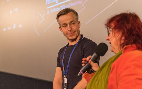 Sebastian Kellermann nach dem Screening von »Circus in Town«