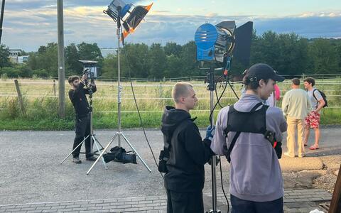 Am Filmset vom BA-Abschlussfilm »Treibsand«